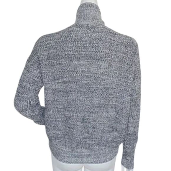 VICTORIA'S SECRET Sweater, M, Chunky knit, Mockneck, Black/grey Tonal, Long slv - Picture 7 of 15